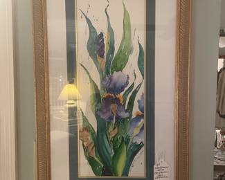 Montgomery artist Dot Robinson watercolor of iris