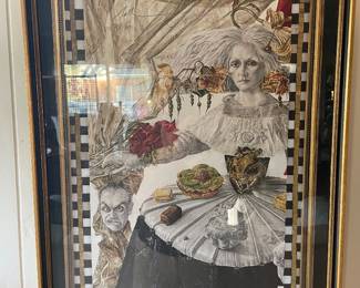 Signed Nall print next to the large Clark Walker in the  great room