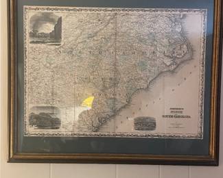 Late 1800’s Johnson’s map of North Carolina