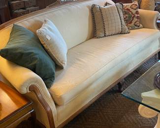 1920’s oriental brocade upholstered sofa