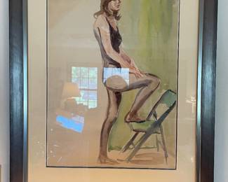 Montgomery artist Donnave Lindsey watercolor figure study