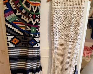 Indian blankets and handmade crochet selections