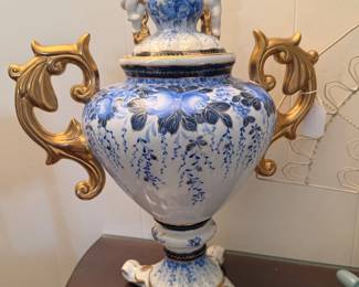 Dresden, Old German porcelain urn
