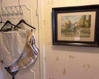 Heading into the linen room