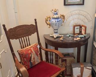Antique furniture and decor