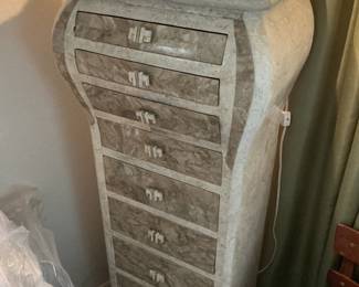 Vintage French style eight drawerjewelry chest