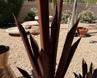 Metal century plant cactus