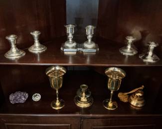 Sterling silver candlestick holders