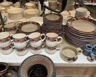 Lots of beautiful dinnerware to choose from.