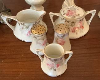 RS Prussia, sugar, creamer, salt, and pepper set