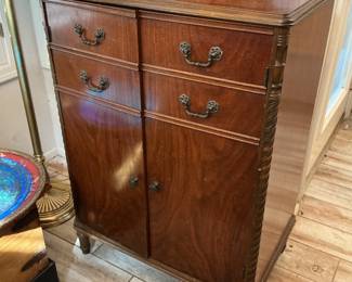Antique cherry wood cabinet