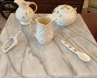 Black and green mark Belleek