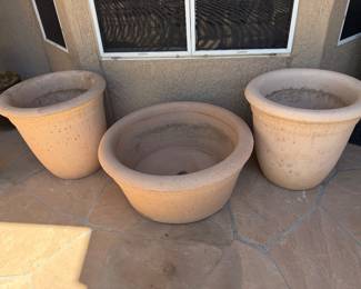 Large concrete planters