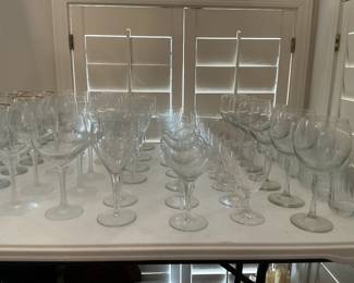 Lots and lots of beautiful stemware
