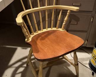 Vintage Hitchcock country farmhouse harvest stenciled comeback armchair