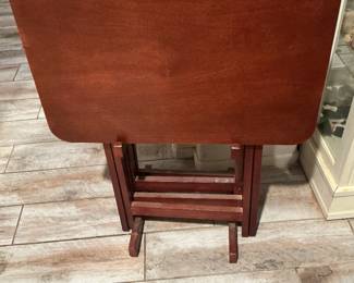 Walnut TV tables set