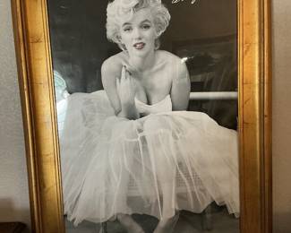 Large Marilyn Monroe signed framed picture