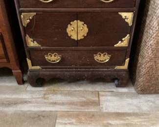 Oriental style nightstand/side table