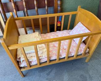 Vintage baby doll crib