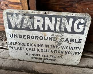 Metal street sign