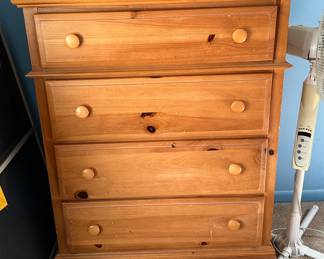 Pine tall chest of drawers