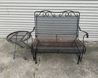 Matching loveseat and side table