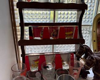 Shot glasses and shelf