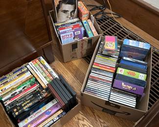 VHS, DVD's and CD's