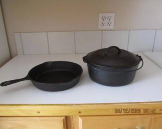 Cast Iron Dutch Oven and Skillet