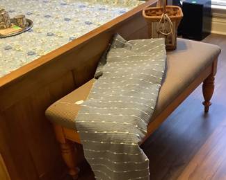 Covered bench. 18” tall, 18” depth, 41 1/2” long.  Price: $140.00