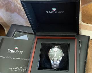 Tag HEUER Carrera Factory Diamond Ref. Watch.  Price: $1,800.00.  Has case and warranty papers.