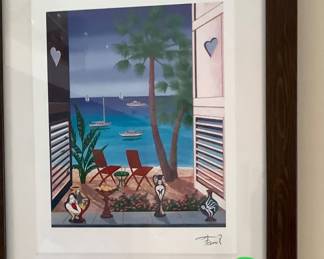 Beautiful Bahamas art picture, signed by artist.