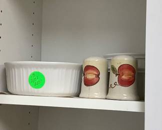 Corning ware bowls and Zpyrex bowls.