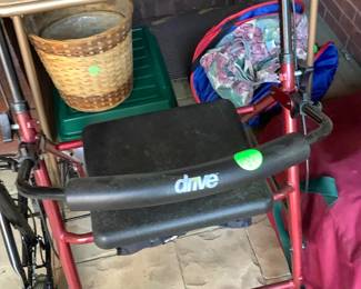 The other walker with wheels.  Has seat.