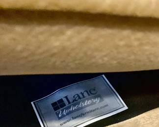 The beige club chair js by Lane.  It measures 37 1/2” width Price: $225.00