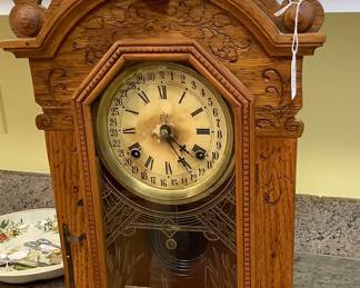Just one of the mantle clocks.  Beautiful wood.  Needs work.