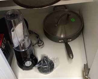 Stainless skillet, blender or bullet.
