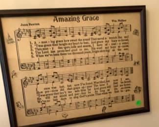 Newly framed of one  of the most beautiful songs ever sung.  You will have to see the  signs in each side of the picture.
