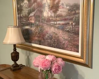 Gorgeous picture on dining room wall"