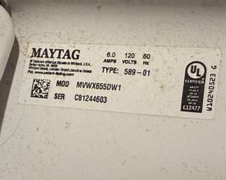 Maytag washer and dryer - both like new