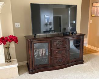 LG 55" Smart TV; Media Cabinet