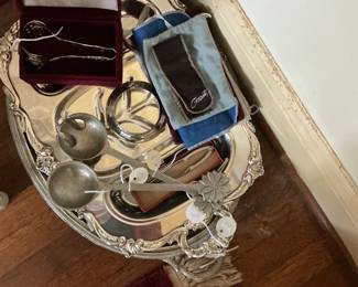 Silver plate trays etc