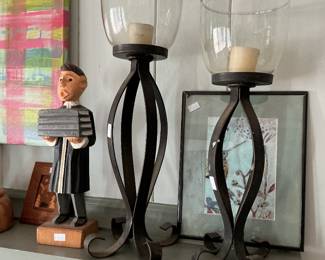 Metal candle holders stands