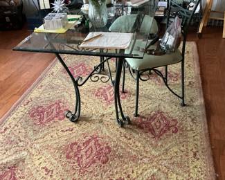 Glass top patio table