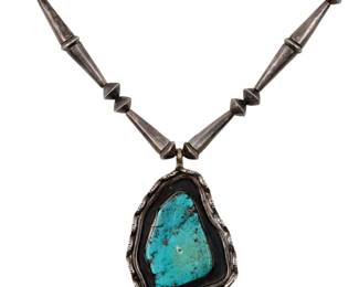 Vintage Navajo Handmade Turquoise Necklace
