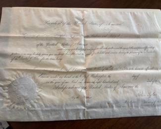 President John Tyler signed document