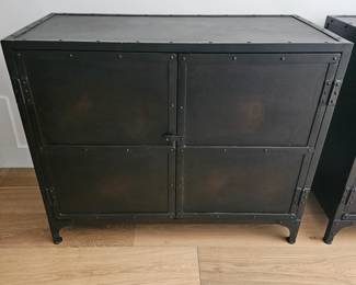 Restoration Hardware Industrial Metal Cabinet Sideboard – 38" x 18" x 31"