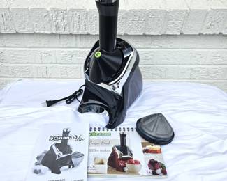 Yonanas Elite Frozen Dessert Maker Model 978 w/ Accessories & Recipe Book