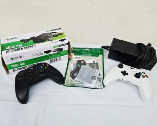 -Xbox One Controllers w/ (2) Power Supplies, HDMI Switch, Gaming Accessories