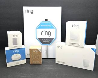  NEW Ring Home Security Lot Alarm Kit Motion Detector Contact Sensors Panic Buttons Chime Sign